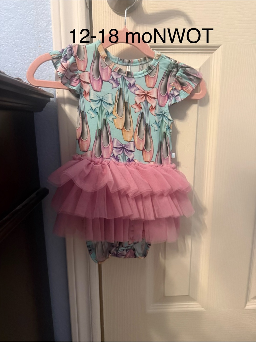 Posh Peanut Ballet Tutu Ruffle Twirl Bodysuit 12-18M